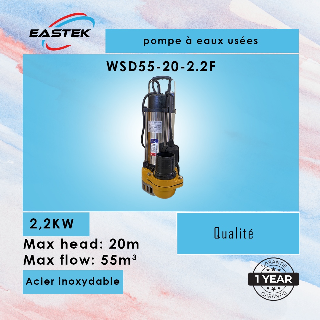 pompe à eaux usées WSD55-20-2.2F – Image 2